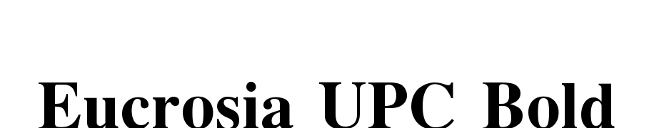 Eucrosia UPC Bold Font Download Free